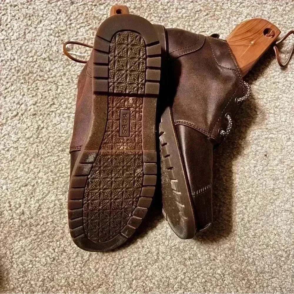 🌼🌸 BOBS From Skechers Chill Lugs Brown Ankle Chukka Boots-Size 6.5🌼🌸 - Picture 5 of 10
